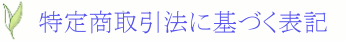 特定商取引に基づく表記